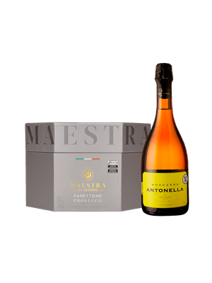 Antonella Moscatel com Panettone Maestra Per La Pastina Prosecco com Uva Passa