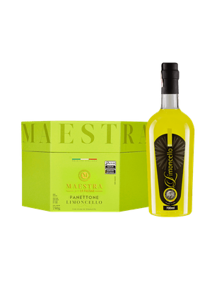 Antica Valle Francescana Limoncello com Panettone Maestra Per La Pastina Limoncello